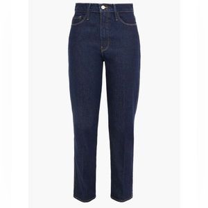Frame Le Sylvie High-Rise Dark Blue Straight Leg Jeans (Size 25/26)